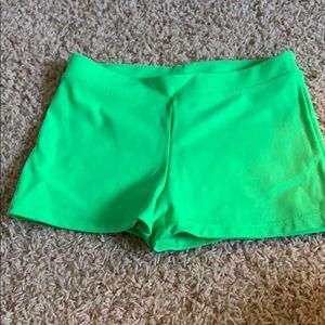 green spandex shorts!!